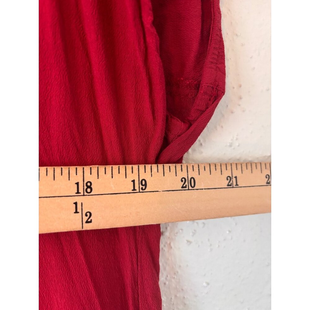 Madewell Bicoastal Tunic Dress Crimson Red Womens Oversized Relaxed Style M - Picture 7 of 9